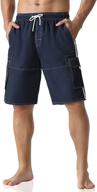 nonwe men's quick dry swim trunks w/elastic waist & pockets logo