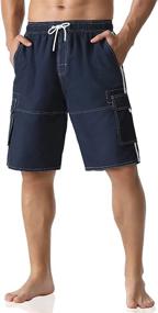 img 4 attached to Nonwe Men'S Quick Dry Swim Trunks W/Elastic Waist & Pockets