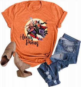 img 4 attached to Womens Hocus Pocus Sanderson Sisters T-Shirt Funny Halloween Witchs Costumes Classic Movie Tee Tops