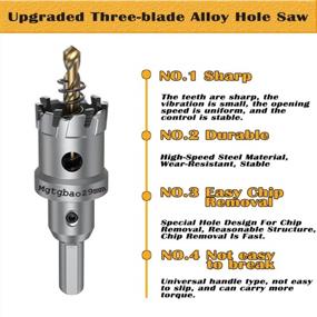 img 3 attached to Tungsten Carbide Hole Saw Set - Cut Through Metal, Wood, Plastic And More With Mgtgbao'S 29Mm Heavy Duty Cutter