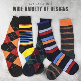 img 2 attached to Debra Weitzner Cotton Patterned Socks - Colorful Argyle Design, Fun And Fashionable Men'S Dress Socks - Pack Of 12 Pairs