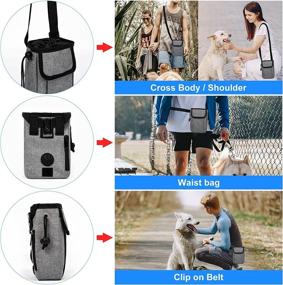 img 1 attached to 🐾 Airline Approved Dog Travel Bag: Ultimate Organizer with 2 Training Bags, Collapsible Bowls & Food Containers - Dark Grey