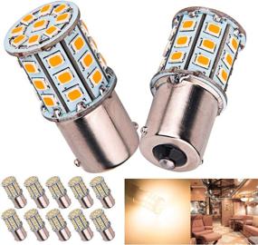 img 4 attached to 🔆 Super Bright BA15S 1156 1141 1003 RV Interior LED Bulbs - Camper Trailer Turn Signal Backup Reverse Lamps - 2700K Warm White Light