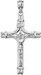 spiritual synergy: calirosejewelry sterling silver crucifix pendant with inri inscription & jesus on the cross design logo