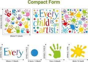 img 3 attached to Multicolor Splotches Handprint Inspirational Classroom