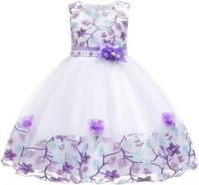 img 4 attached to 👗 Girls' Clothing Dresses: Myosotis510 Princess Wedding Baptism Backless