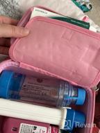 img 1 attached to Pink Travel Case Bag For Asthma Inhaler, Masks And Spacer - Secure And Convenient Storage Solution review by Michael Hicks