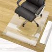 transparent polycarbonate chair mat by rif6 - heavy duty floor protector for home office or living space logo
