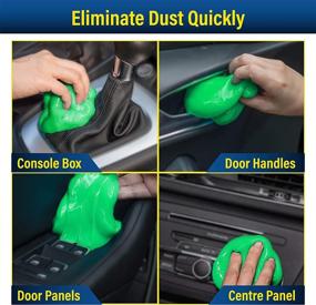 img 2 attached to EcoNour Dust Removal Slime Gel for Car Detailing Tools & Electronics - (Green, 2 Pack)