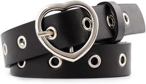 img 1 attached to Leather Design Narrow Casual Tongue Women's Accessories : Belts