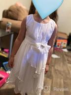 img 1 attached to Bow Dream Flower Girl Dress with Chiffon Ruffles review by Louis Abrams