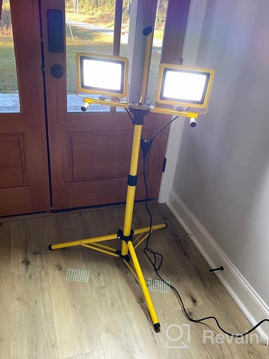 img 1 attached to Illuminate Every Workspace With The LHOTSE Dual Head LED Work Light: A Waterproof And Adjustable Solution For Indoor And Outdoor Settings review by David Stover