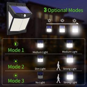 img 3 attached to Claoner Outdoor Solar Motion Lights - 8 Pack Security Lights With Motion Sensor, All Night Brightness Control, And Wide Angle Waterproof Wall Lights For Enhanced Visibility