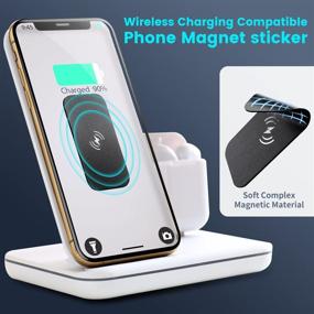 img 3 attached to eSamcore Cell Phone Magnet Sticker: Wireless Charging & Magnetic Mount for Car – Soft Plate & Vent Clip Compatible with Samsung Galaxy iPhone