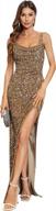 women's sequin long evening party dress with side slit sleeveless bodycon 50008 - ever-pretty logo