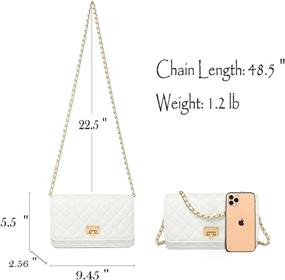 img 1 attached to Shoulder Quilted Crossbody Designer Lattice Women's Handbags & Wallets at Crossbody Bags