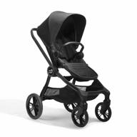 compact fold & rich black: baby jogger® city sights® convertible stroller logo