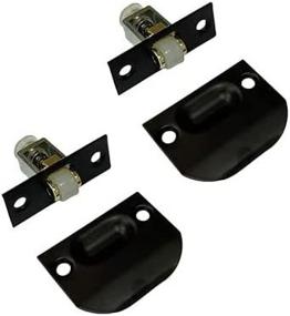 img 3 attached to Set Of 2 QCAA Matte Black Solid Brass Roller Catches For Enhanced Door Security