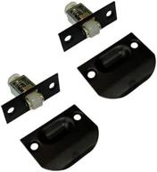 set of 2 qcaa matte black solid brass roller catches for enhanced door security logo