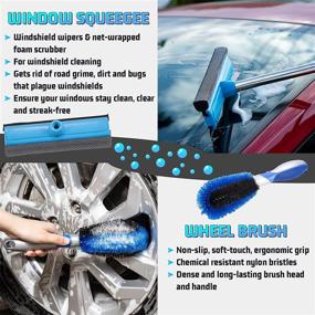 img 1 attached to 🚗 INGOFIN Ultimate Car Cleaning Set: Complete Car Wash Kit with Bristle Brush, Microfiber Mop, Squeegee and More!