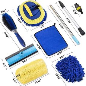 img 3 attached to 🚗 INGOFIN Ultimate Car Cleaning Set: Complete Car Wash Kit with Bristle Brush, Microfiber Mop, Squeegee and More!