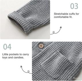 img 1 attached to Pureborn Baby Toddler Sweaters: Warm Cotton Knit Cardigan Coat with Button Closure - Girls Boys Outwear