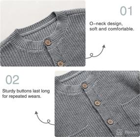 img 2 attached to Pureborn Baby Toddler Sweaters: Warm Cotton Knit Cardigan Coat with Button Closure - Girls Boys Outwear