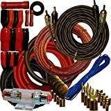 💪 complete 2800w 4-gauge amplifier power wiring kit with rca cable - enhance amp install logo