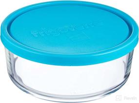 img 4 attached to Bormioli Rocco Frigoverre Classic Glass 25.25 oz Round Container - Teal Lid