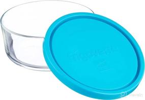 img 3 attached to Bormioli Rocco Frigoverre Classic Glass 25.25 oz Round Container - Teal Lid