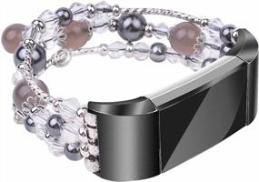 img 2 attached to Stylish And Elegant Handmade Pearl Bracelet For Charge 2 Bands - Perfect For Women And Girls!
