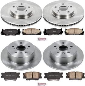 img 1 attached to 🔧 Enhance Your Braking Performance with Power Stop KOE6480 Autospecialty Front and Rear Replacement Brake Kit - Premium OE Brake Rotors & Ceramic Brake Pads