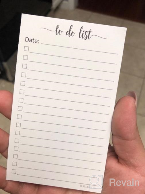 img 1 attached to Set Of 100 Vertical To-Do List Cards By 321Done - 3" X 5" Double-Sided Notecards With Date Checklist - Made In USA With Thick Card Stock And Simple Script Design review by Aavon Dark
