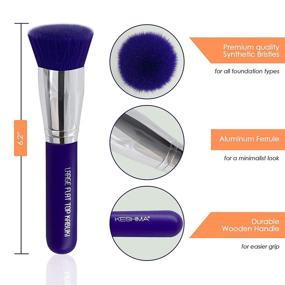 img 3 attached to Get Perfectly Smooth Skin With Keshima'S Large Purple Kabuki Foundation Brush - Ideal For Liquid, Cream And Powder Makeup Application!