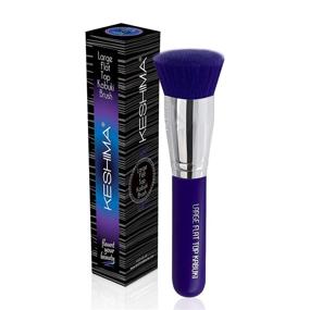 img 4 attached to Get Perfectly Smooth Skin With Keshima'S Large Purple Kabuki Foundation Brush - Ideal For Liquid, Cream And Powder Makeup Application!