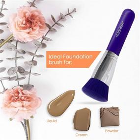 img 2 attached to Get Perfectly Smooth Skin With Keshima'S Large Purple Kabuki Foundation Brush - Ideal For Liquid, Cream And Powder Makeup Application!