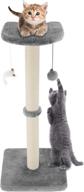 🐱 ahomdoo cat scratching post 30-inch: sisal rope, interactive toys, plush platform, and hanging toy balls logo