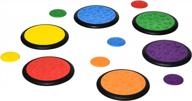 qaba blindfolded and barefoot tactile discs, sensory discs for kids, little kids game, sensory toy matching game, early learning toy elementary & preschool game for 3-8 year old kids, multi-color logo