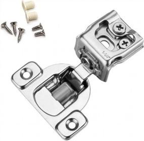 img 4 attached to Homdiy HDSCH114 Soft Close Cabinet Hinges - 24 Pack, 1-1/4in 3-Way Adjustability Overlay Hardware for Kitchen Cabinets