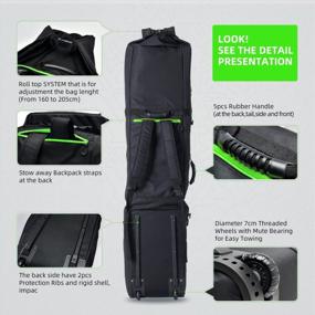img 2 attached to XCMAN Waterproof Roller Snowboard Bag - Adjustable Length, Extra Large Capacity, Protection Ribs, And Wheels - Perfect For Convenient And Safe Transport!