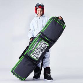img 4 attached to XCMAN Waterproof Roller Snowboard Bag - Adjustable Length, Extra Large Capacity, Protection Ribs, And Wheels - Perfect For Convenient And Safe Transport!
