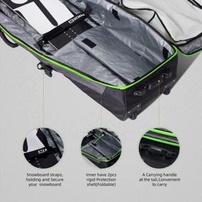 img 1 attached to XCMAN Waterproof Roller Snowboard Bag - Adjustable Length, Extra Large Capacity, Protection Ribs, And Wheels - Perfect For Convenient And Safe Transport!