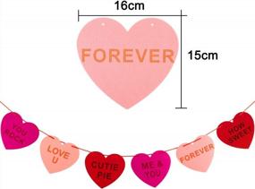 img 3 attached to Valentine'S Day Felt Heart Garland Banner - 9.8 Ft For Wedding, Engagement & Anniversary Parties