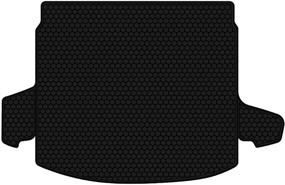 img 4 attached to 🚗 Biosp Black Heavy Duty Rubber Car Rear Trunk Mat Cargo Liner for Honda CR-V CRV 5th 2017 2018 2019 2020 - Custom Fit, Waterproof, Odorless, All Weather