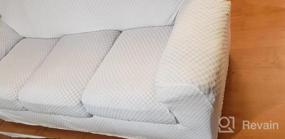 img 6 attached to Защитите свой диван с помощью эластичного клетчатого чехла YEMYHOM - противоскользящего, прочного и идеального для домашних животных! (Диван, Темный кофе)