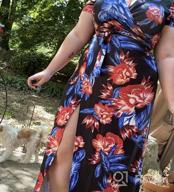 img 1 attached to Women'S Summer Floral Print Maxi Dress - Deep V Neckline Split Design review by Jesse Jewett