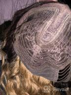 картинка 1 прикреплена к отзыву 30-дюймовый длинный волнистый синтетический парик фронта шнурка - парик Joedir Ombre для чернокожих женщин с детскими волосами, плотность 130%, термостойкий (RT6 / 23C) от Eric Alcantara