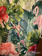 img 1 attached to Artistic Botanical Green Leaves Shower Curtain Set With Hooks - Tropical Palm Print On White Background - 72" X 72" Fabric Bathroom Curtain For Stunning Décor review by Adam Hutchinson