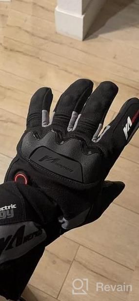 img 1 attached to Kemimoto Heated Motorcycle Gloves For Men And Women 7.4V 2500MAh, Electric Heating Gloves Waterproof Touchscreen With Rechargeable Battery Last Up To 9 H (L, Black) review by Brian Campbell