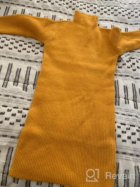 img 1 attached to Soft Touch Long-Sleeve Mock Neck Sweater Dress for Girls by Amazon Essentials review by Krystle Garcia